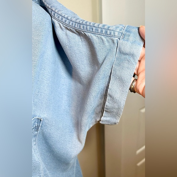 MARINE LAYER Daisy Chambray 1/4 Button Front Cuffed Sleeve Tunic/Dress Sz M - Picture 6 of 14